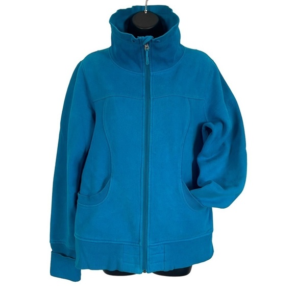 lululemon athletica Tops - GUC Lululemon vintage Igloo Sunrise scuba zip-up jacket, aqua, size 12.